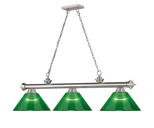 Billiard Z-Lite 2306-3BN-ARG Brushed Nickel Cordon 3 Light Billiard Z-Lite