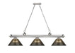 Billiard Z-Lite 2306-3BN-ARS Brushed Nickel Cordon 3 Light Billiard Z-Lite