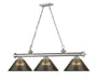 Billiard Z-Lite 2306-3BN-ARS Brushed Nickel Cordon 3 Light Billiard Z-Lite