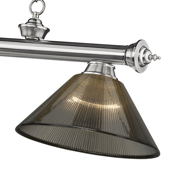 Billiard Z-Lite 2306-3BN-ARS Brushed Nickel Cordon 3 Light Billiard Z-Lite