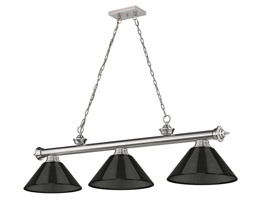 Billiard Z-Lite 2306-3BN-ARS Brushed Nickel Cordon 3 Light Billiard Z-Lite
