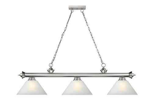 Billiard Z-Lite 2306-3BN-AWL14 Brushed Nickel Cordon 3 Light Billiard Z-Lite