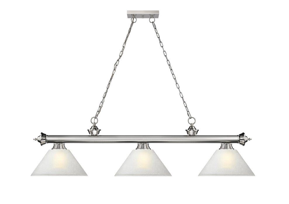 Billiard Z-Lite 2306-3BN-AWL14 Brushed Nickel Cordon 3 Light Billiard Z-Lite