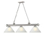 Billiard Z-Lite 2306-3BN-AWL14 Brushed Nickel Cordon 3 Light Billiard Z-Lite
