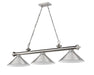 Billiard Z-Lite 2306-3BN-BN15 Brushed Nickel Cordon 3 Light Billiard Z-Lite