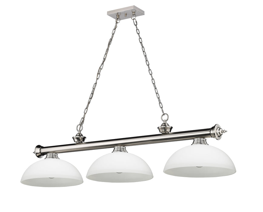 Billiard Z-Lite 2306-3BN-DMO14 Brushed Nickel Cordon 3 Light Billiard Z-Lite