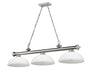 Billiard Z-Lite 2306-3BN-DMO14 Brushed Nickel Cordon 3 Light Billiard Z-Lite