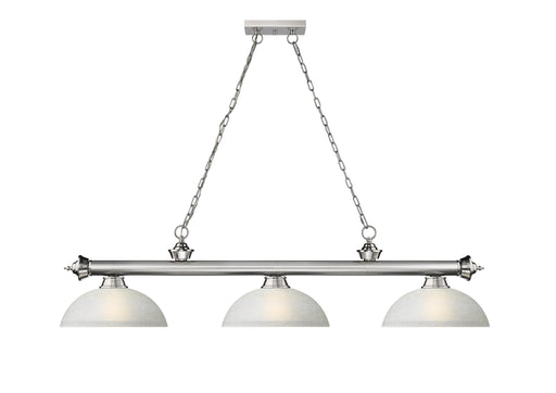 Billiard Z-Lite 2306-3BN-DWL14 Brushed Nickel Cordon 3 Light Billiard Z-Lite