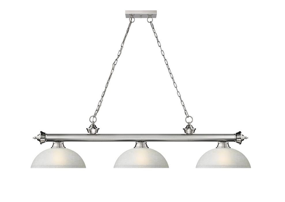 Billiard Z-Lite 2306-3BN-DWL14 Brushed Nickel Cordon 3 Light Billiard Z-Lite