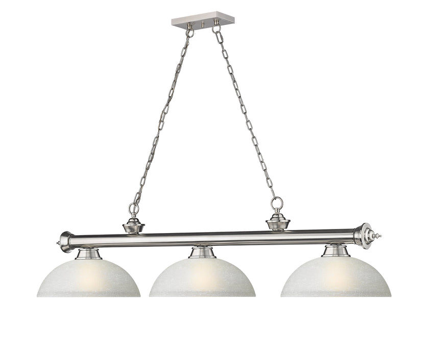 Billiard Z-Lite 2306-3BN-DWL14 Brushed Nickel Cordon 3 Light Billiard Z-Lite