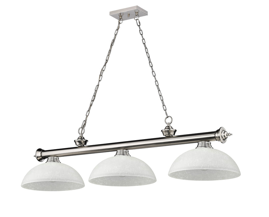 Billiard Z-Lite 2306-3BN-DWL14 Brushed Nickel Cordon 3 Light Billiard Z-Lite