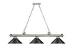 Billiard Z-Lite 2306-3BN-MB15 Brushed Nickel Cordon 3 Light Billiard Z-Lite