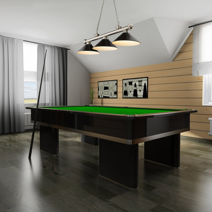 Billiard Z-Lite 2306-3BN-MB15 Brushed Nickel Cordon 3 Light Billiard Z-Lite