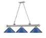 Billiard Z-Lite 2306-3BN-MNB Brushed Nickel Cordon 3 Light Billiard Z-Lite