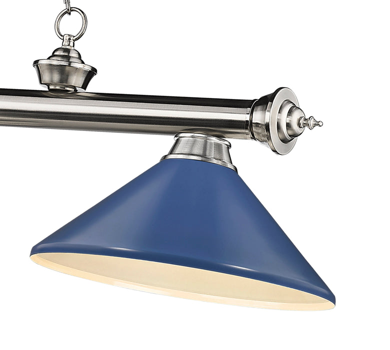 Billiard Z-Lite 2306-3BN-MNB Brushed Nickel Cordon 3 Light Billiard Z-Lite