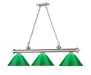 Billiard Z-Lite 2306-3BN-PGR Brushed Nickel Cordon 3 Light Billiard Z-Lite