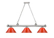 Billiard Z-Lite 2306-3BN-PRD Brushed Nickel Cordon 3 Light Billiard Z-Lite