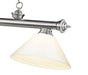 Billiard Z-Lite 2306-3BN-PWH Brushed Nickel Cordon 3 Light Billiard Z-Lite