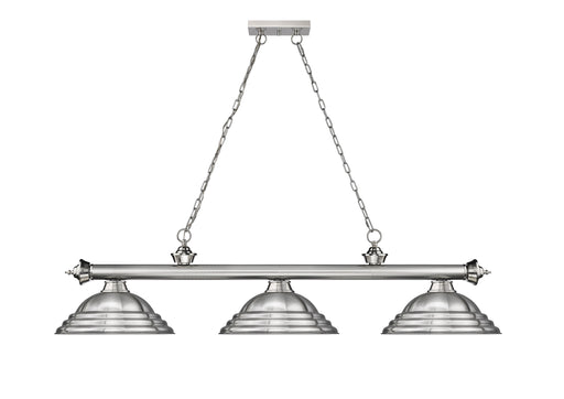 Billiard Z-Lite 2306-3BN-SBN Brushed Nickel Cordon 3 Light Billiard Z-Lite