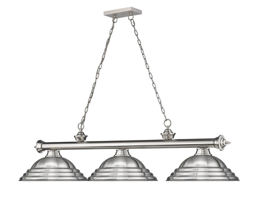 Billiard Z-Lite 2306-3BN-SBN Brushed Nickel Cordon 3 Light Billiard Z-Lite