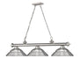 Billiard Z-Lite 2306-3BN-SBN Brushed Nickel Cordon 3 Light Billiard Z-Lite