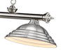 Billiard Z-Lite 2306-3BN-SBN Brushed Nickel Cordon 3 Light Billiard Z-Lite