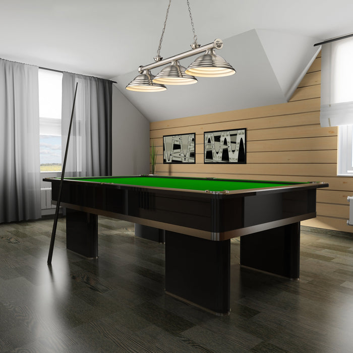 Billiard Z-Lite 2306-3BN-SBN Brushed Nickel Cordon 3 Light Billiard Z-Lite