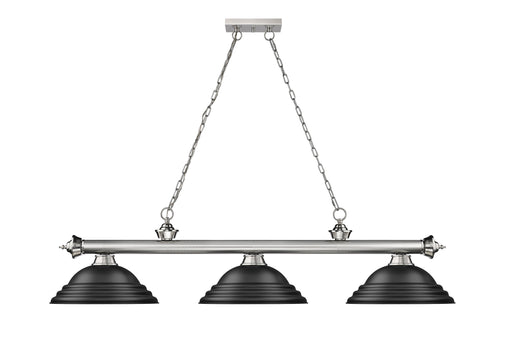Billiard Z-Lite 2306-3BN-SMB Brushed Nickel Cordon 3 Light Billiard Z-Lite