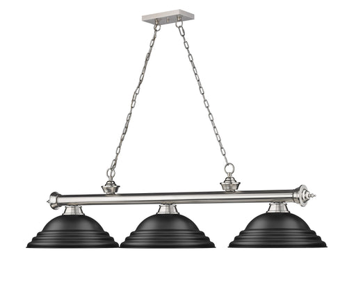 Billiard Z-Lite 2306-3BN-SMB Brushed Nickel Cordon 3 Light Billiard Z-Lite