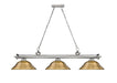 Billiard Z-Lite 2306-3BN-SRB Brushed Nickel Cordon 3 Light Billiard Z-Lite