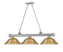Billiard Z-Lite 2306-3BN-SRB Brushed Nickel Cordon 3 Light Billiard Z-Lite