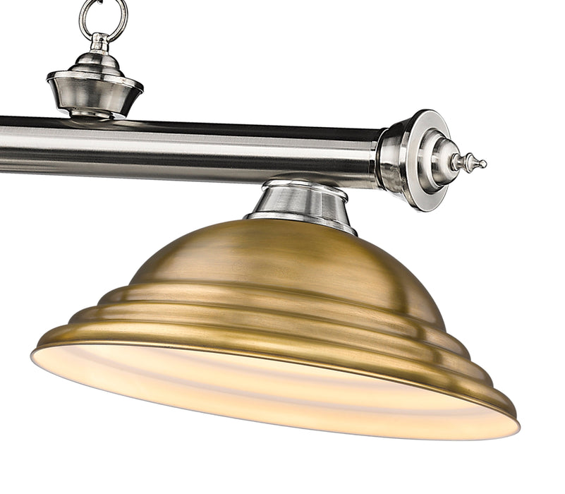 Billiard Z-Lite 2306-3BN-SRB Brushed Nickel Cordon 3 Light Billiard Z-Lite