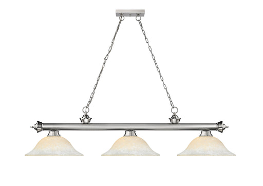 Billiard Z-Lite 2306-3BN-WM16 Brushed Nickel Cordon 3 Light Billiard Z-Lite