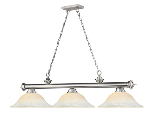 Billiard Z-Lite 2306-3BN-WM16 Brushed Nickel Cordon 3 Light Billiard Z-Lite