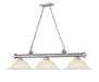 Billiard Z-Lite 2306-3BN-WM16 Brushed Nickel Cordon 3 Light Billiard Z-Lite
