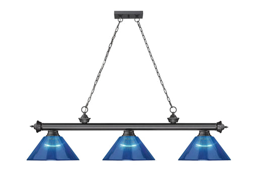 Billiard Z-Lite 2306-3BP-ARDB Bronze Plate Cordon 3 Light Billiard Z-Lite
