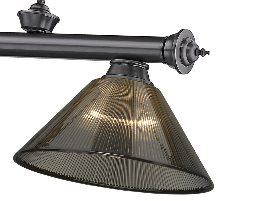 Billiard Z-Lite 2306-3BP-ARS Bronze Plate Cordon 3 Light Billiard Z-Lite