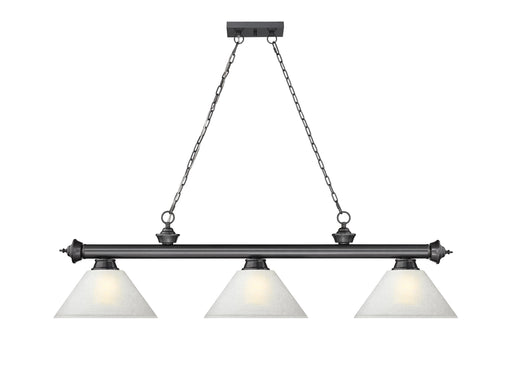 Billiard Z-Lite 2306-3BP-AWL14 Bronze Plate Cordon 3 Light Billiard Z-Lite