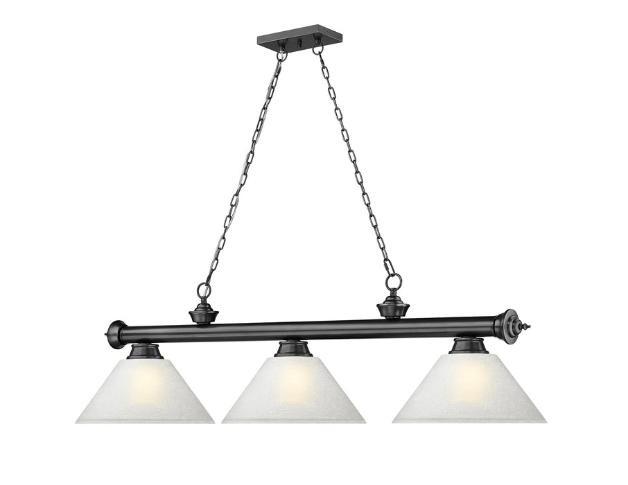 Billiard Z-Lite 2306-3BP-AWL14 Bronze Plate Cordon 3 Light Billiard Z-Lite