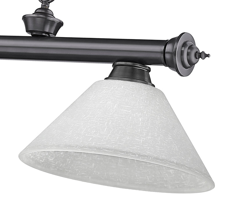 Billiard Z-Lite 2306-3BP-AWL14 Bronze Plate Cordon 3 Light Billiard Z-Lite