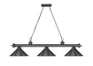 Billiard Z-Lite 2306-3BP-BP15 Bronze Plate Cordon 3 Light Billiard Z-Lite
