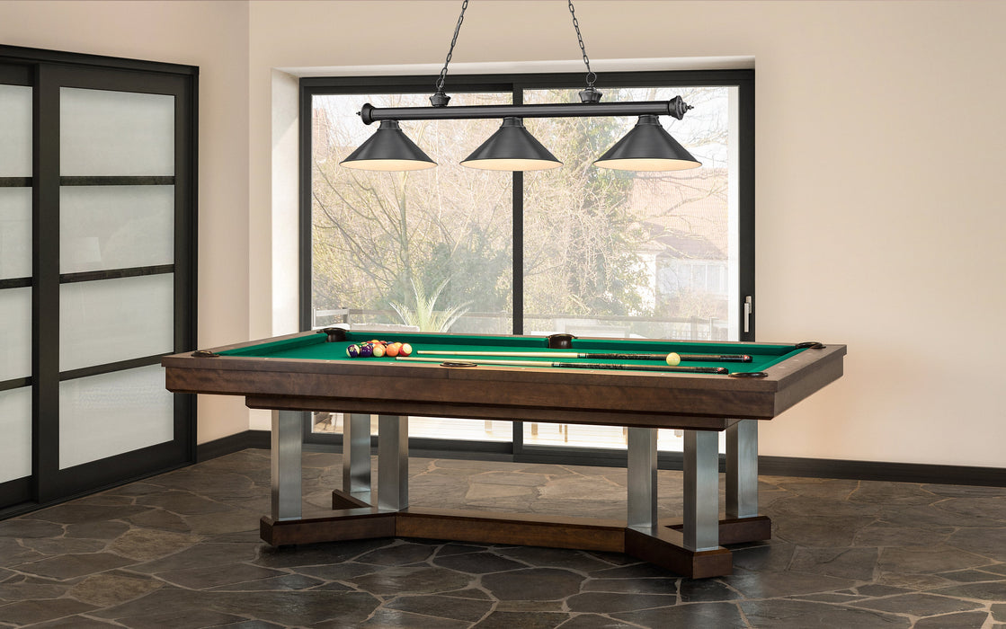 Billiard Z-Lite 2306-3BP-BP15 Bronze Plate Cordon 3 Light Billiard Z-Lite