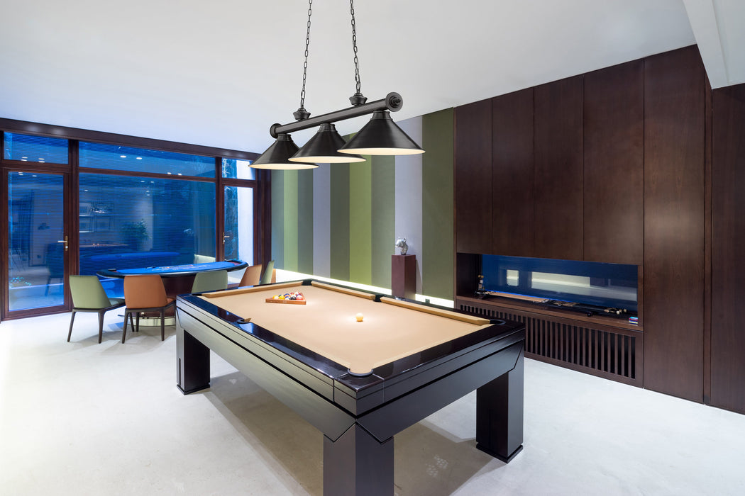 Billiard Z-Lite 2306-3BP-BP15 Bronze Plate Cordon 3 Light Billiard Z-Lite