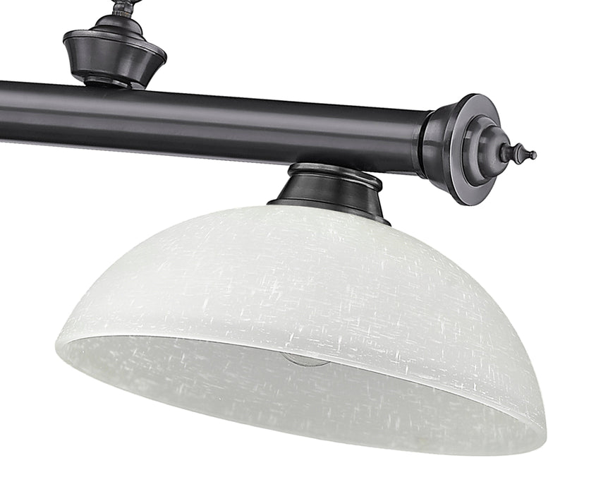 Billiard Z-Lite 2306-3BP-DWL14 Bronze Plate Cordon 3 Light Billiard Z-Lite