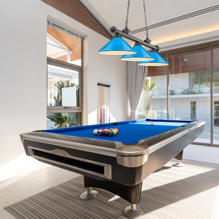 Billiard Z-Lite 2306-3BP-MEB Bronze Plate Cordon 3 Light Billiard Z-Lite