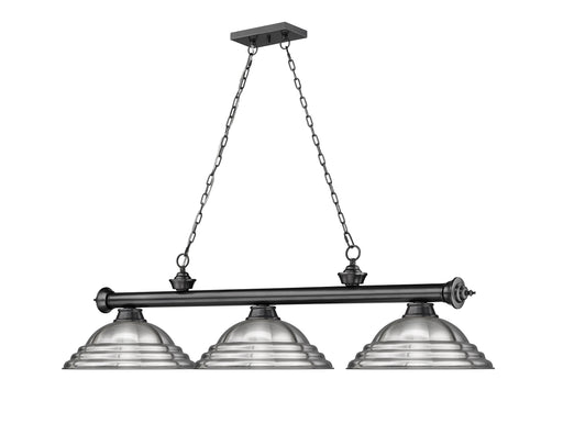 Billiard Z-Lite 2306-3BP-SBN Bronze Plate Cordon 3 Light Billiard Z-Lite