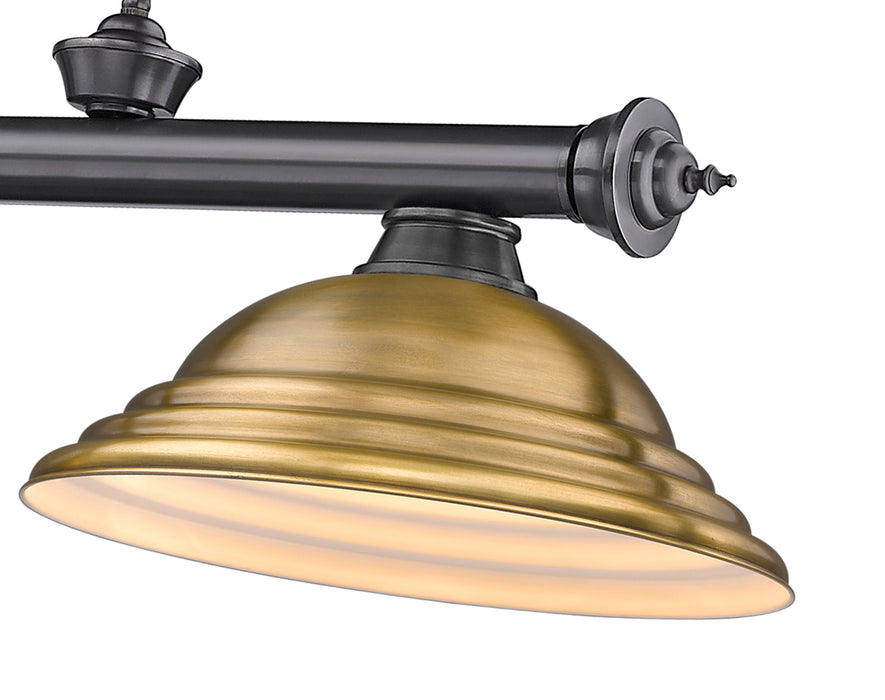 Billiard Z-Lite 2306-3BP-SRB Bronze Plate Cordon 3 Light Billiard Z-Lite