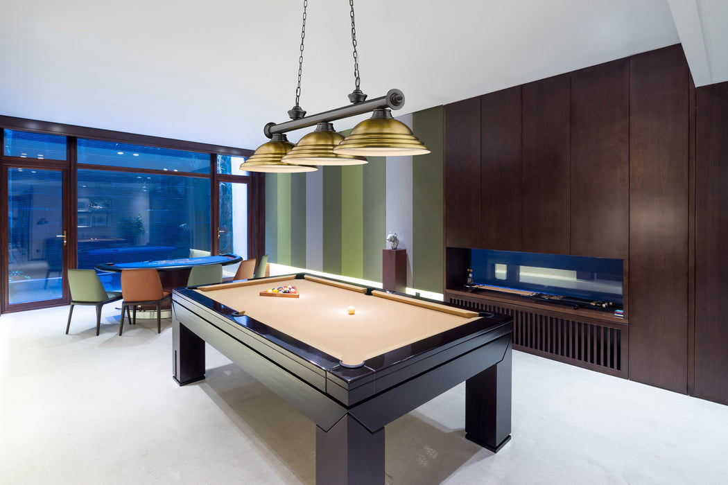 Billiard Z-Lite 2306-3BP-SRB Bronze Plate Cordon 3 Light Billiard Z-Lite