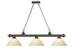 Billiard Z-Lite 2306-3BRZ-AGM14 Bronze Cordon 3 Light Billiard Z-Lite