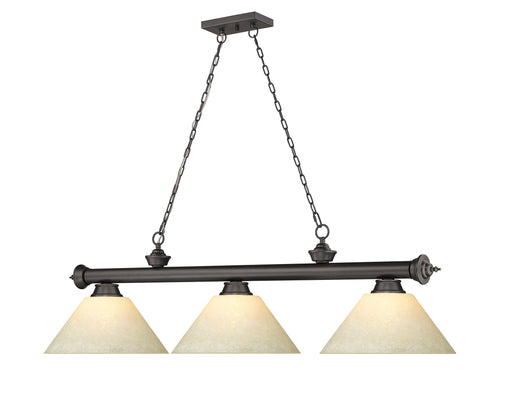 Billiard Z-Lite 2306-3BRZ-AGM14 Bronze Cordon 3 Light Billiard Z-Lite